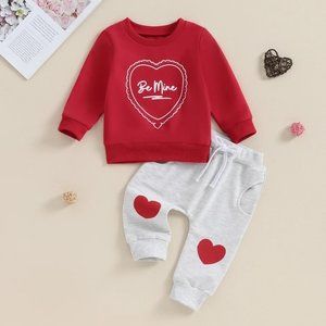 'Be Mine' Baby Toddler Boys Girls Valentine's Day Outfit ID-134888303368 View l